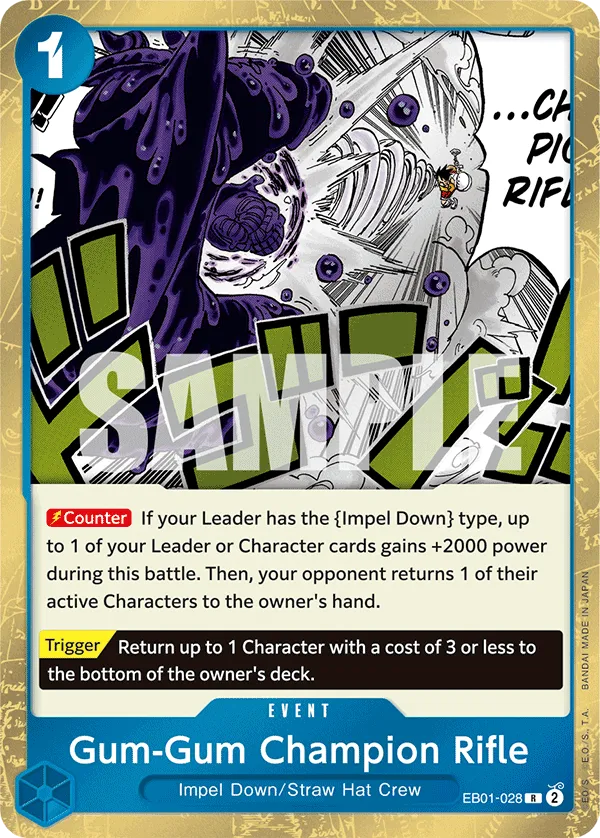 Gum-Gum Champion Rifle · Extra Booster: Memorial Collection EB01-028/105