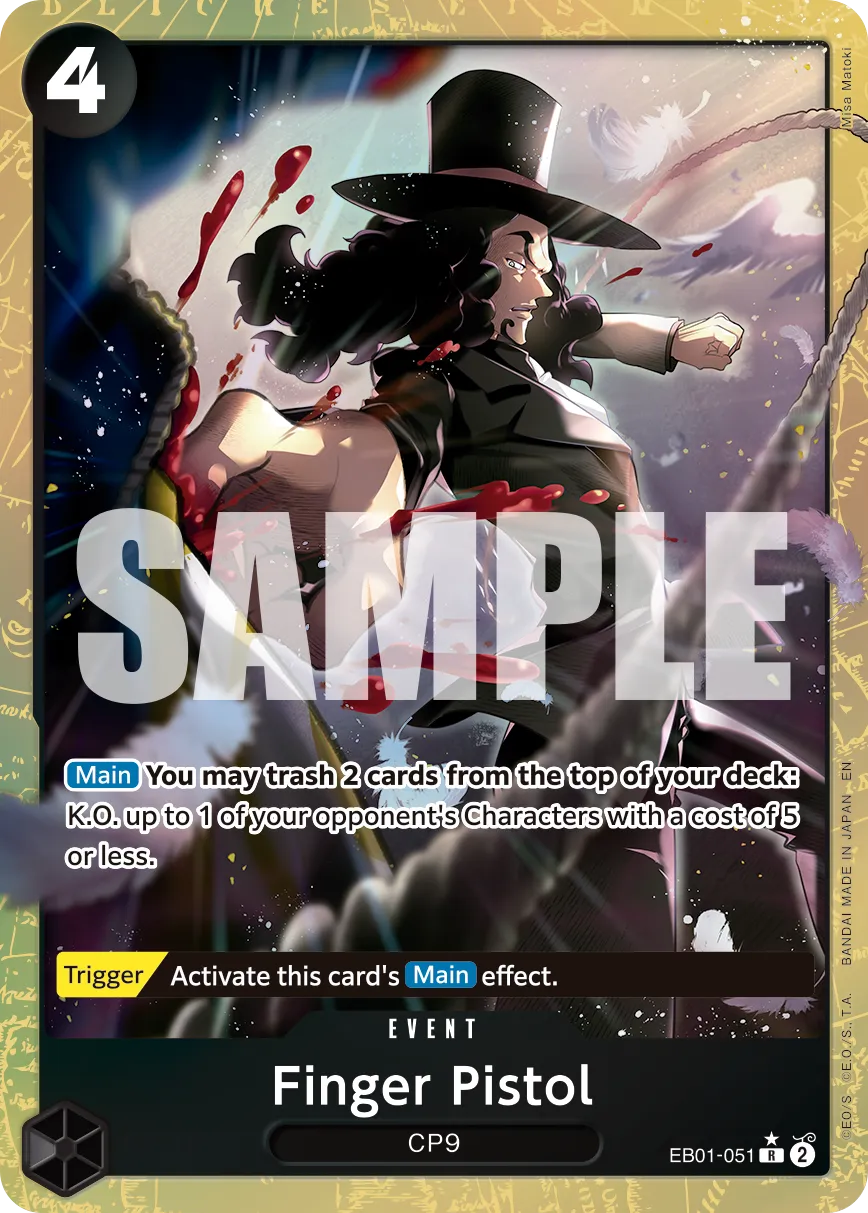 Finger Pistol (Alternate Art) · Extra Booster: Memorial Collection EB01-051/105