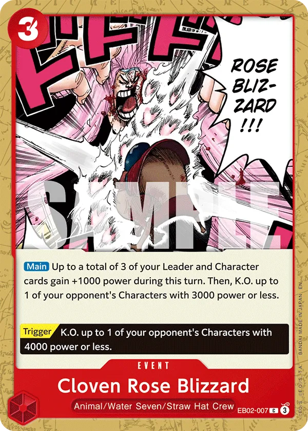 Cloven Rose Blizzard · Extra Booster: Anime 25th Collection EB02-007/84