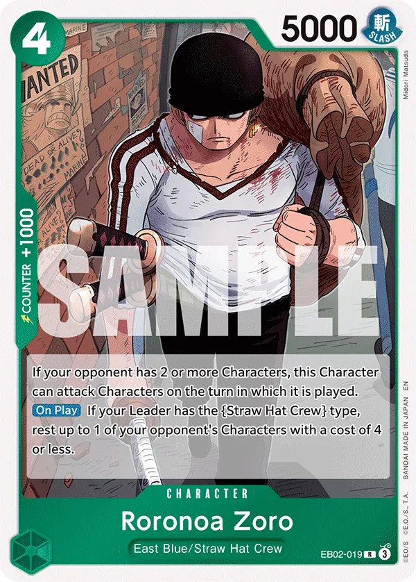 Roronoa Zoro · Extra Booster: Anime 25th Collection EB02-019/84