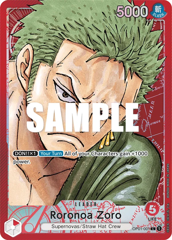 Roronoa Zoro (001) (Parallel) · Romance Dawn OP01-001/202