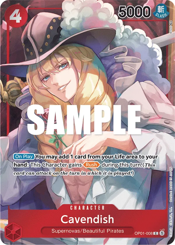 Cavendish (Box Topper) · Romance Dawn OP01-008/202