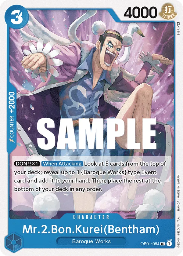 Mr.2.Bon.Kurei (Bentham) · Romance Dawn OP01-084/202