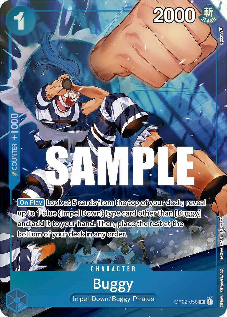 Buggy (Alternate Art) · Paramount War OP02-058/204