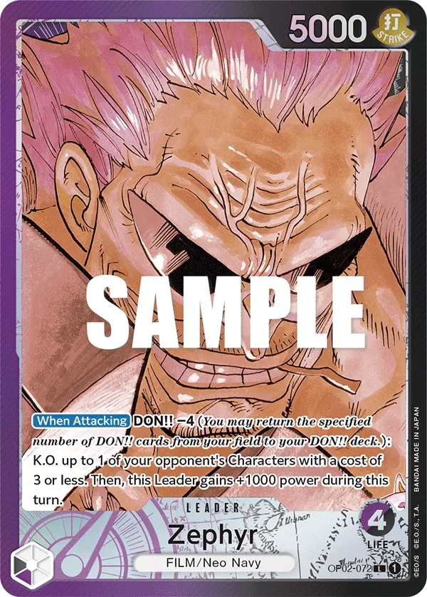 Zephyr (Alternate Art) · Paramount War OP02-072/204