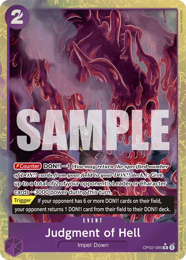 Judgment of Hell (Alternate Art) · Paramount War OP02-089/204