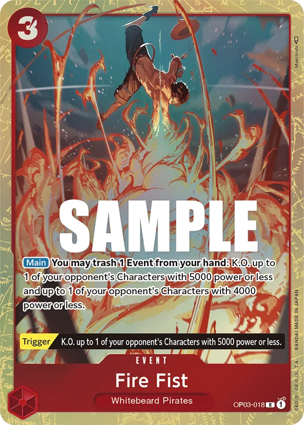Fire Fist (Alternate Art) · Pillars of Strength OP03-018/227