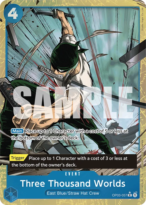 Three Thousand Worlds (Alternate Art) · Pillars of Strength OP03-057/227