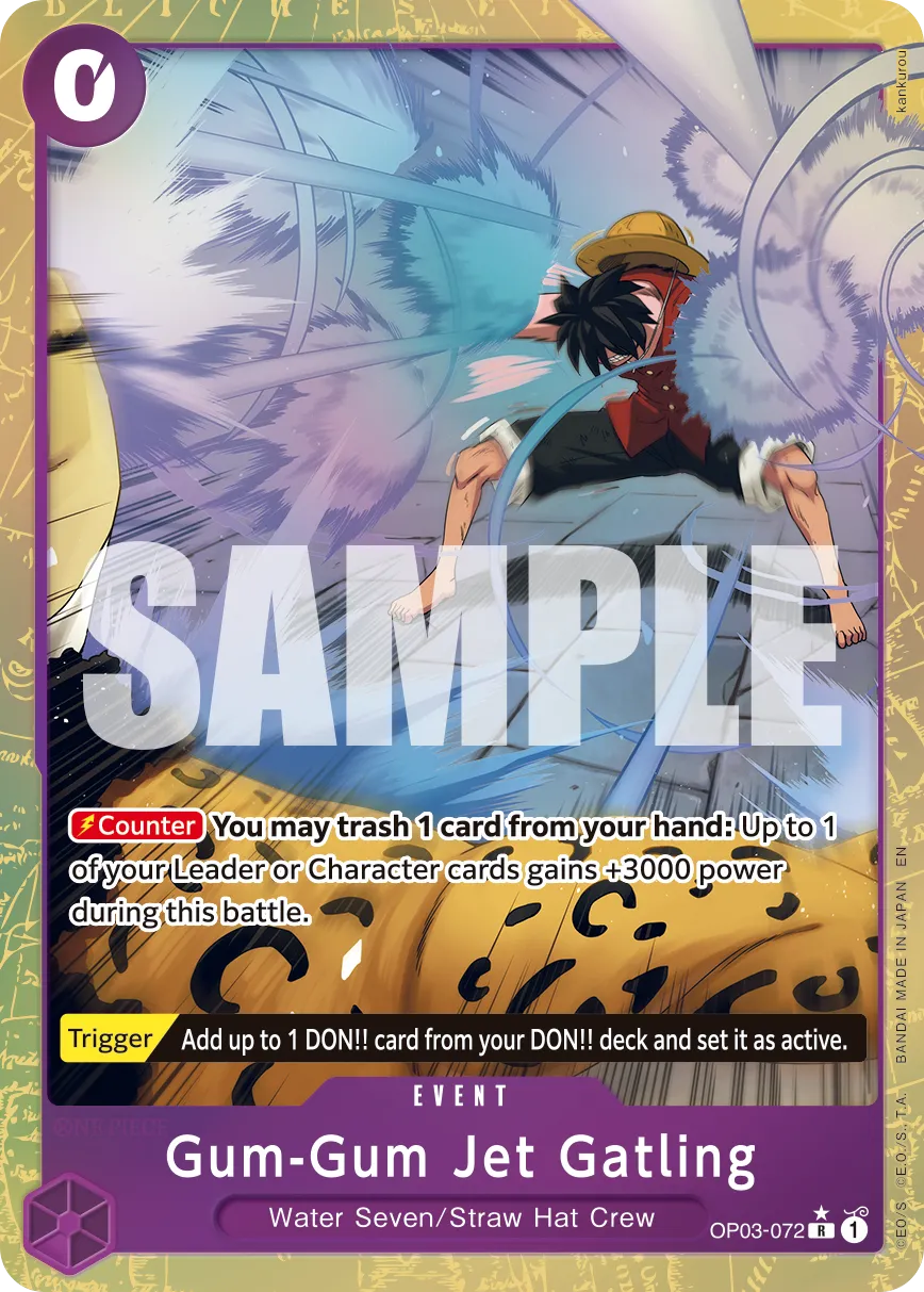 Gum-Gum Jet Gatling (Alternate Art) · Pillars of Strength OP03-072/227