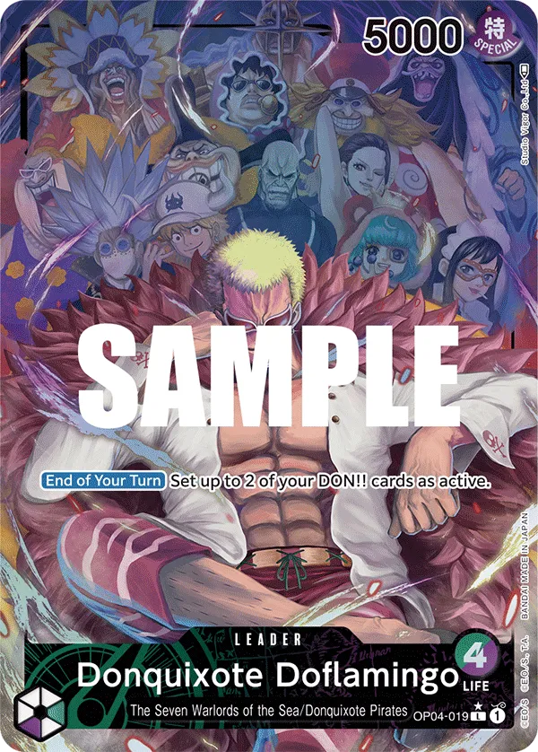 Donquixote Doflamingo (019) (Alternate Art) · Kingdoms of Intrigue OP04-019/190
