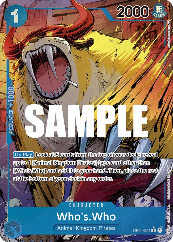 Who's.Who (Alternate Art) · Kingdoms of Intrigue OP04-051/190