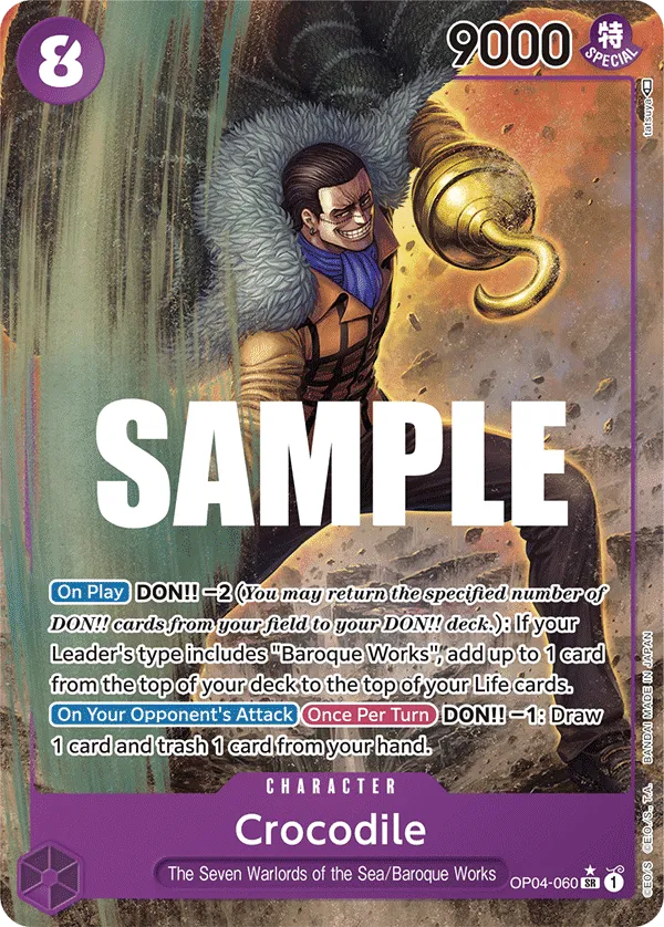 Crocodile (060) (Alternate Art) · Kingdoms of Intrigue OP04-060/190