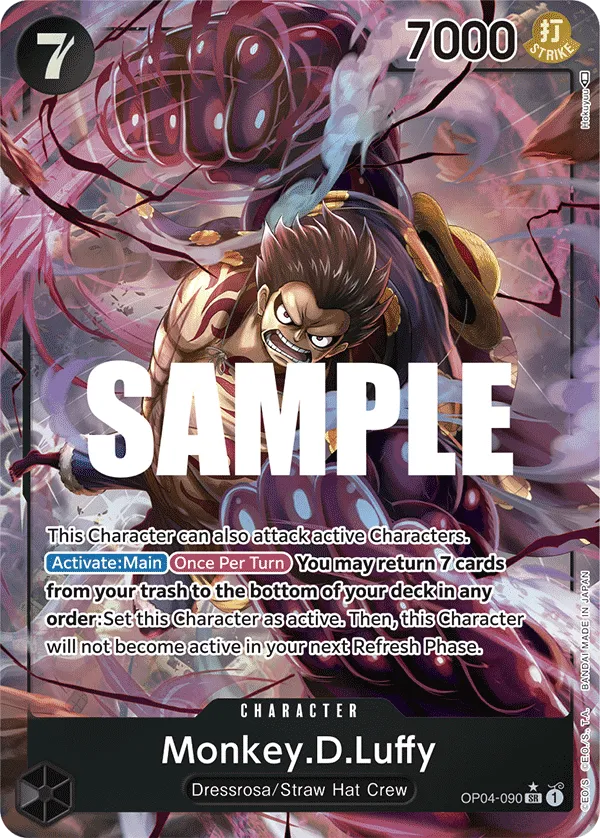 Monkey.D.Luffy (090) (Alternate Art) · Kingdoms of Intrigue OP04-090/190