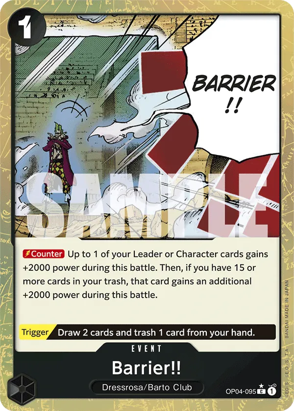 Barrier!! (Textured Foil) · Kingdoms of Intrigue OP04-095/190