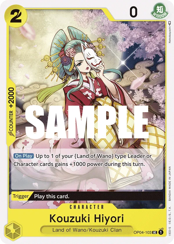 Kouzuki Hiyori · Kingdoms of Intrigue OP04-103/190