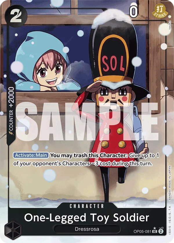 One-Legged Toy Soldier (Alternate Art) · Awakening of the New Era OP05-081/249