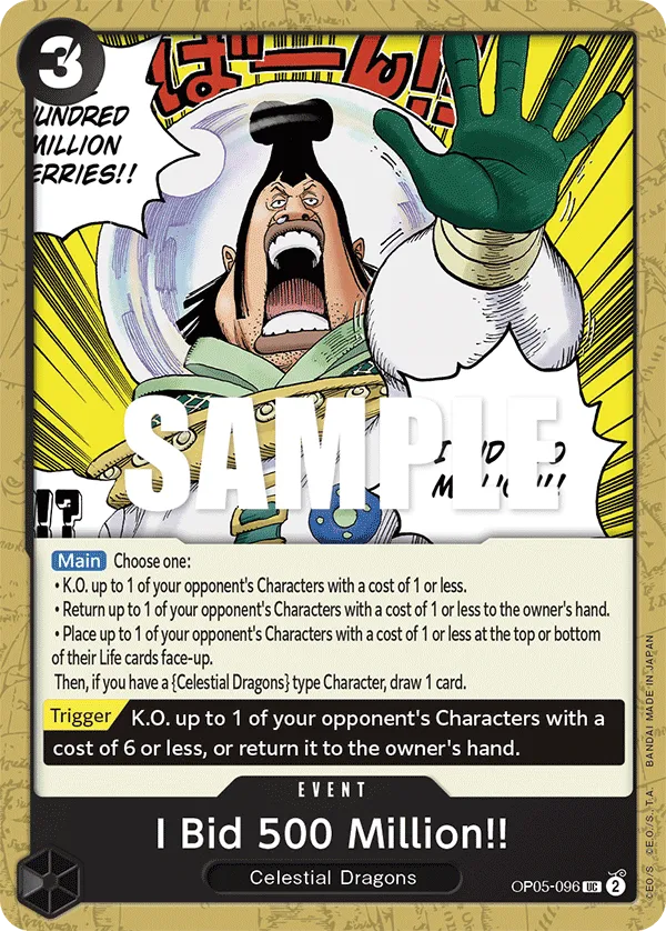 I Bid 500 Million!! · Awakening of the New Era OP05-096/249