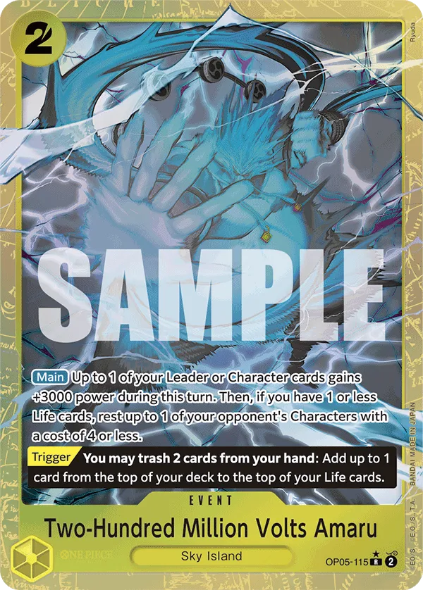 Two-Hundred Million Volts Amaru (Alternate Art) · Awakening of the New Era OP05-115/249
