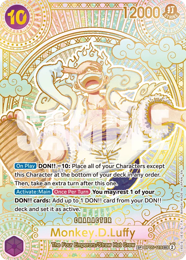 Monkey.D.Luffy (119) (SP) (Gold) · Awakening of the New Era OP05-119/249