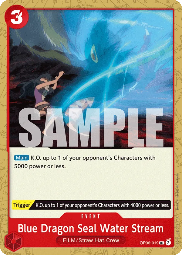 Blue Dragon Seal Water Stream · Wings of the Captain OP06-019/249