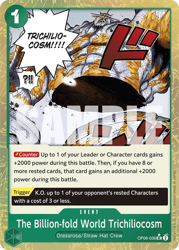 The Billion-fold World Trichiliocosm (Textured Foil) · Wings of the Captain OP06-038/249