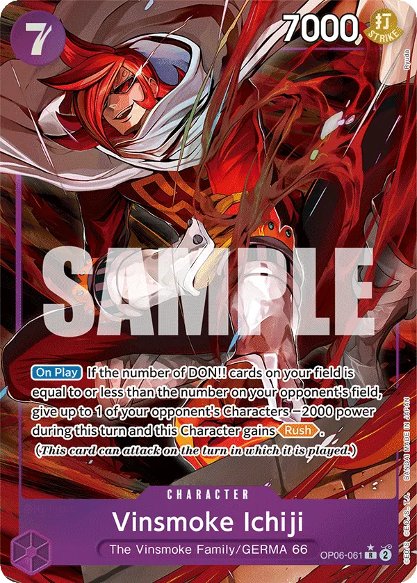 Vinsmoke Ichiji (061) (Alternate Art) · Wings of the Captain OP06-061/249