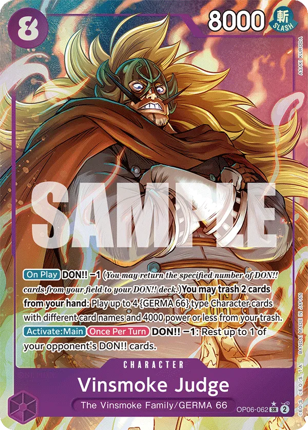 Vinsmoke Judge (Alternate Art) · Wings of the Captain OP06-062/249