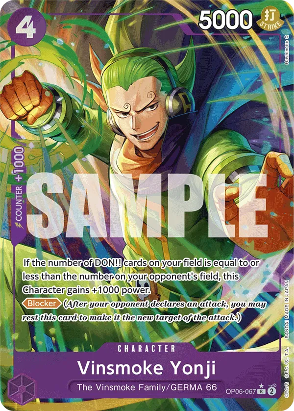 Vinsmoke Yonji (OP06-067) (Alternate Art) · Wings of the Captain OP06-067/249
