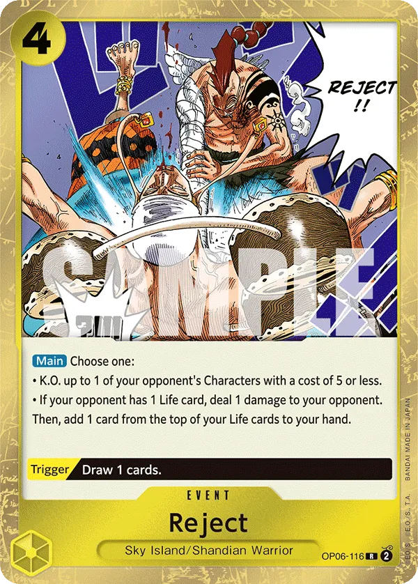 Reject · Wings of the Captain OP06-116/249