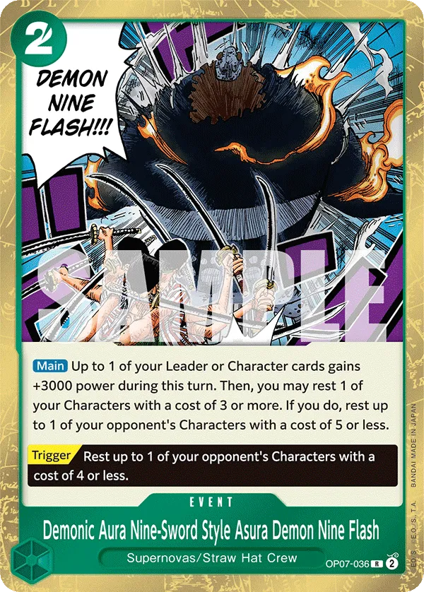 Demonic Aura Nine-Sword Style Asura Demon Nine Flash · 500 Years in the Future OP07-036/193