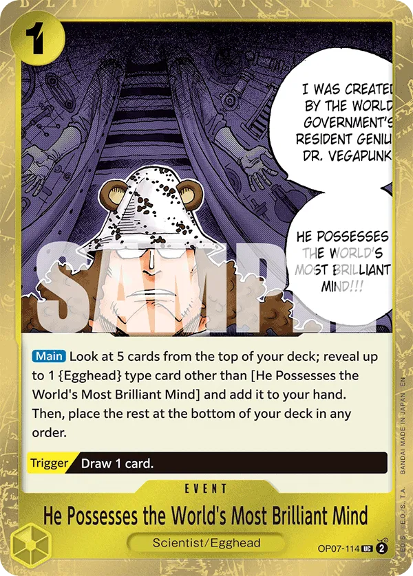 He Possesses the World's Most Brilliant Mind (Pirate Foil) · 500 Years in the Future OP07-114/193