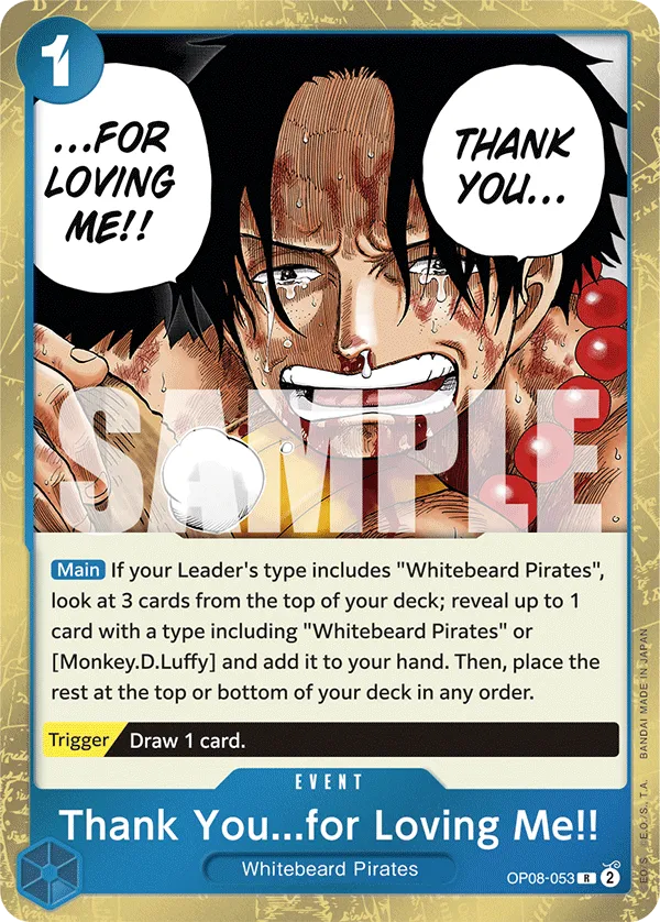 Thank You...for Loving Me!! · Two Legends OP08-053/163