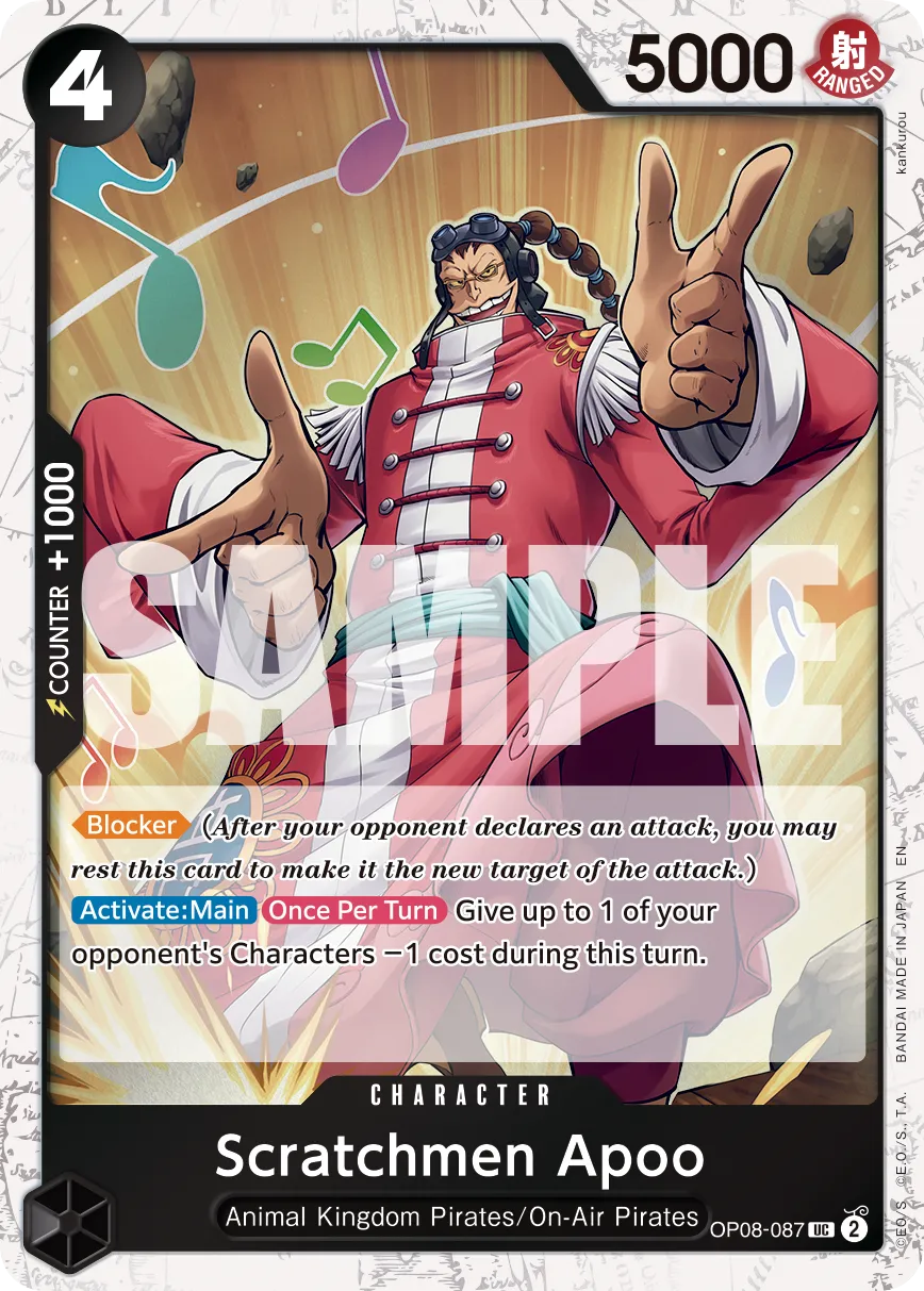 Scratchmen Apoo - OP08-087 (Pirate Foil) · Two Legends OP08-087/163