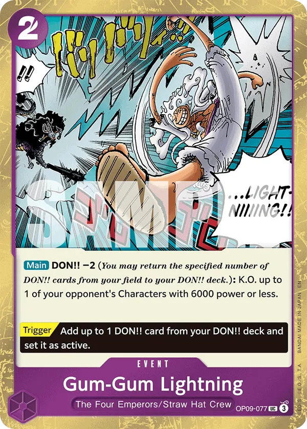 Gum-Gum Lightning (Pirate Foil) · Emperors in the New World OP09-077/238