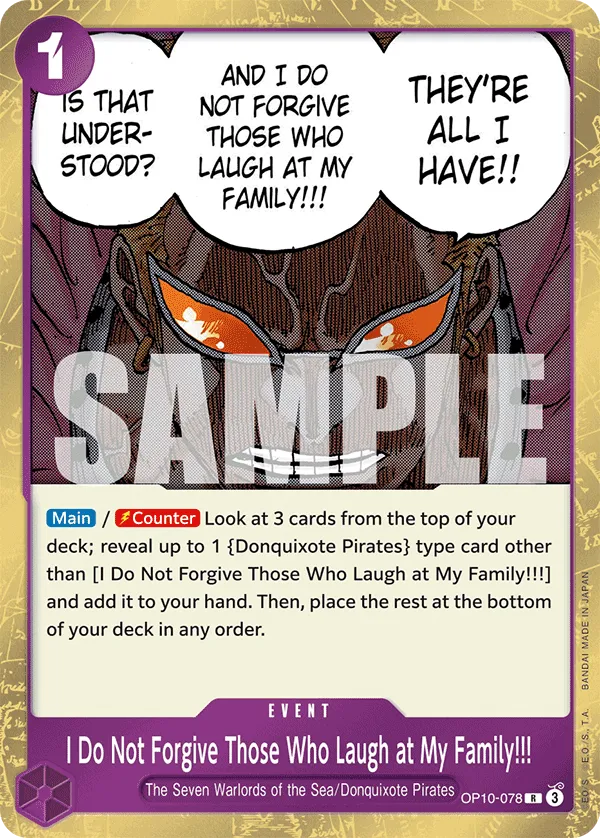 I Do Not Forgive Those Who Laugh at My Family!!! · Royal Blood OP10-078/174
