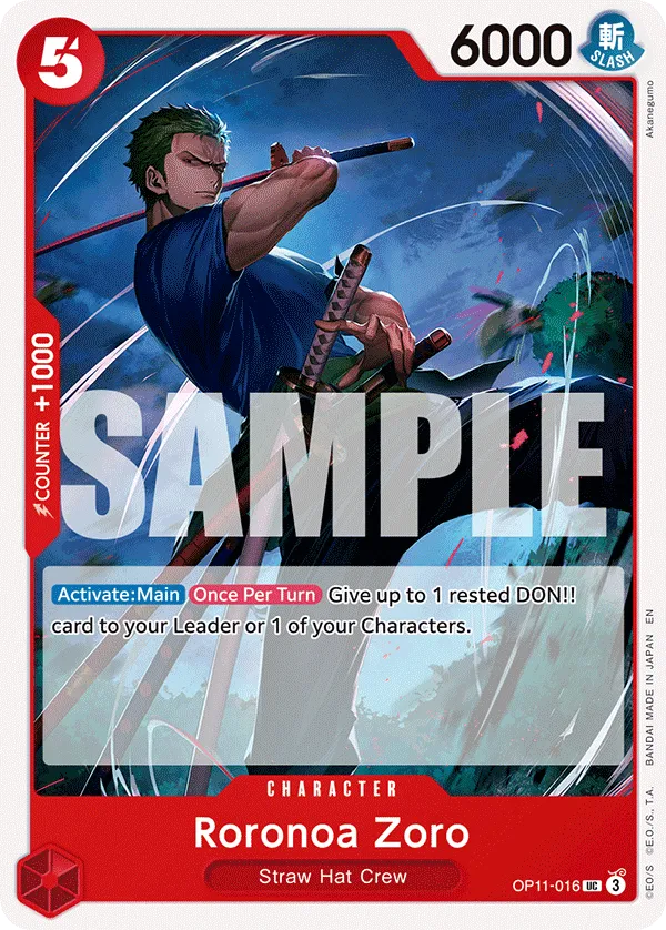 Roronoa Zoro · A Fist of Divine Speed OP11-016/151