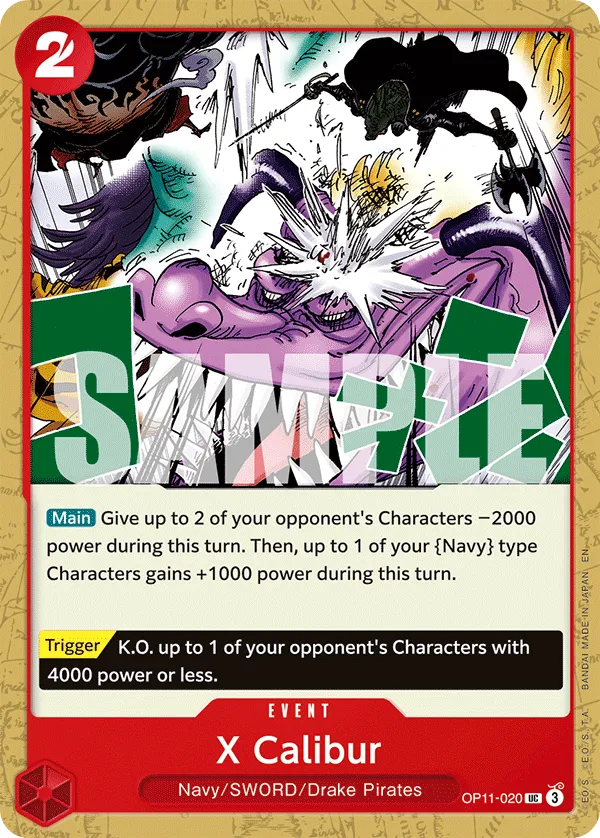 X Calibur · A Fist of Divine Speed OP11-020/151