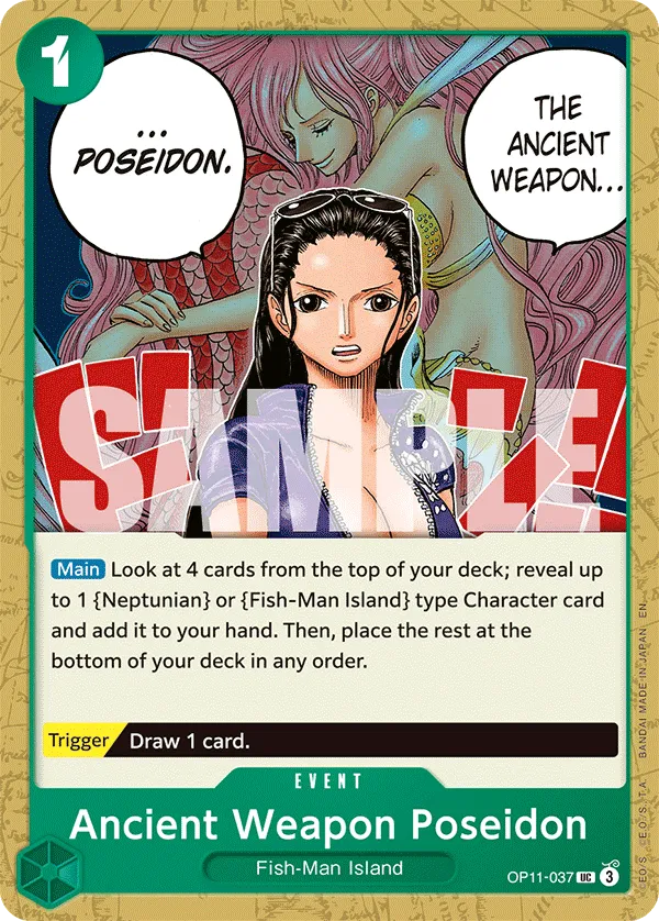 Ancient Weapon Poseidon · A Fist of Divine Speed OP11-037/151