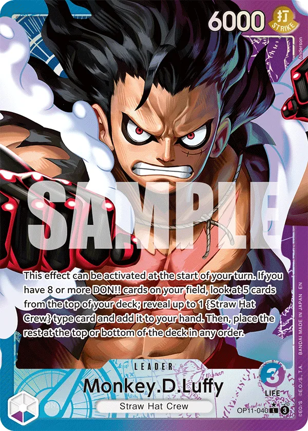 Monkey.D.Luffy (040) (Alternate Art) · A Fist of Divine Speed OP11-040/151
