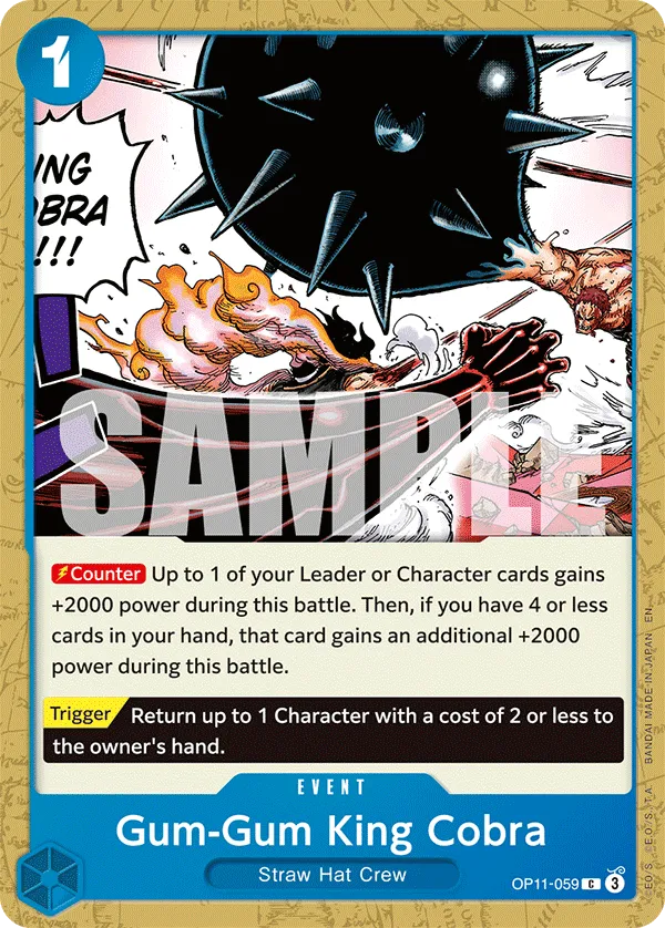 Gum-Gum King Cobra · A Fist of Divine Speed OP11-059/151