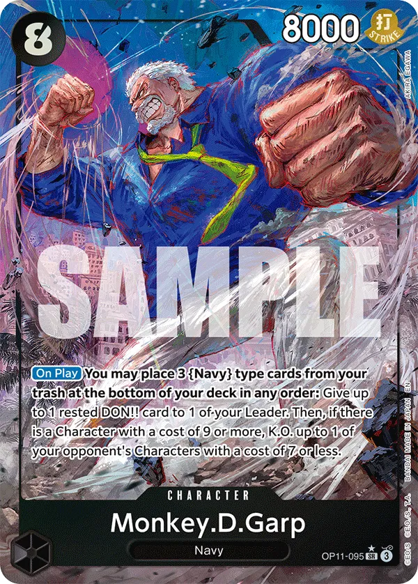 Monkey.D.Garp (Alternate Art) · A Fist of Divine Speed OP11-095/151