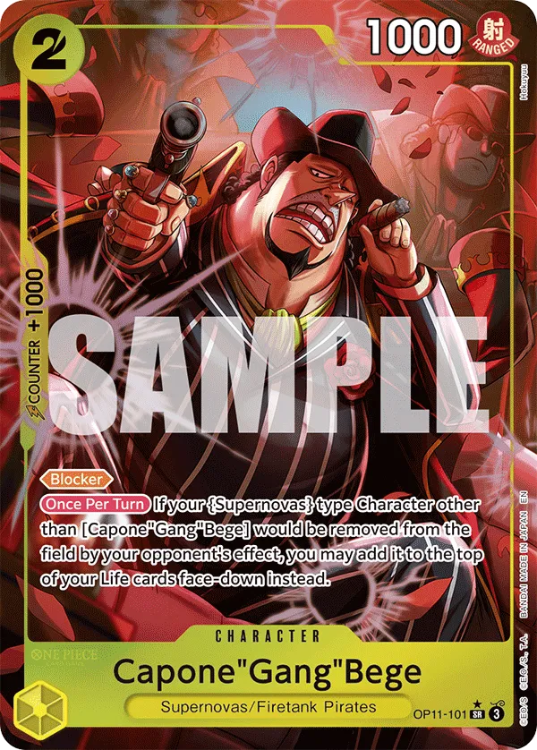 Capone"Gang"Bege (101) (Alternate Art) · A Fist of Divine Speed OP11-101/151