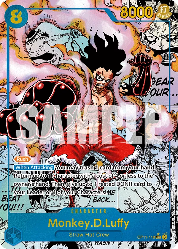 Monkey.D.Luffy (118) (Manga) · A Fist of Divine Speed OP11-118/151