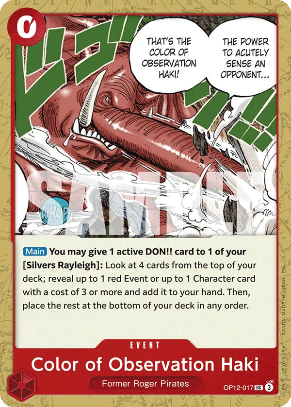 Color of Observation Haki · Legacy of the Master OP12-017/154