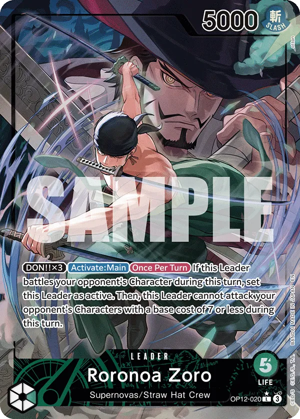 Roronoa Zoro (020) (Alternate Art) · Legacy of the Master OP12-020/154