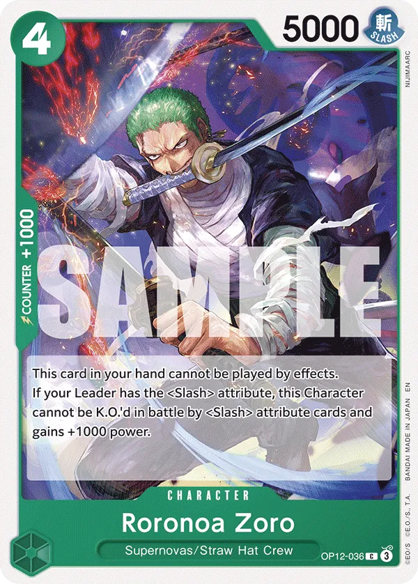 Roronoa Zoro · Legacy of the Master OP12-036/154