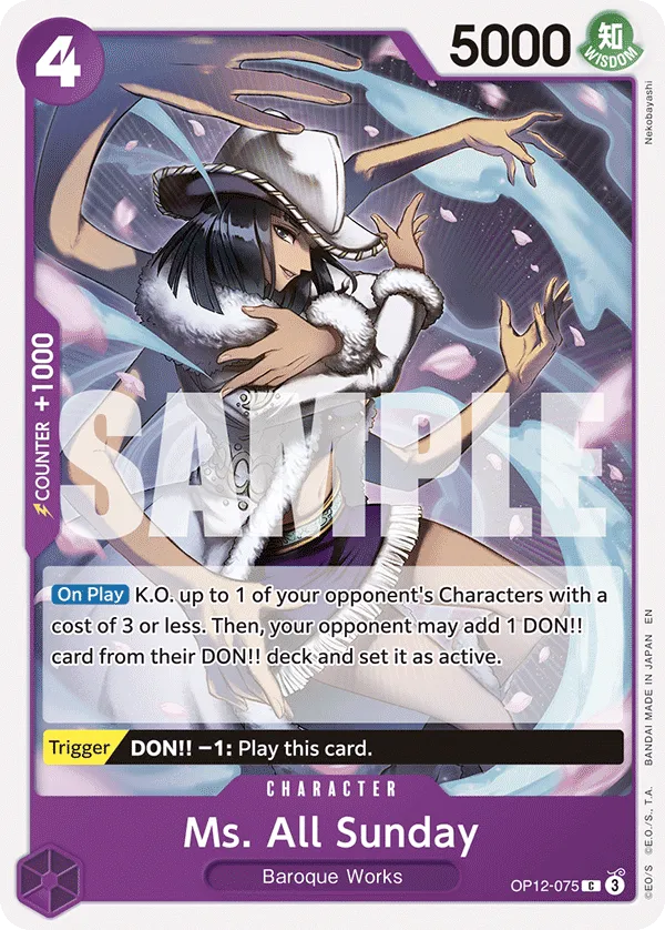 Ms. All Sunday · Legacy of the Master OP12-075/154