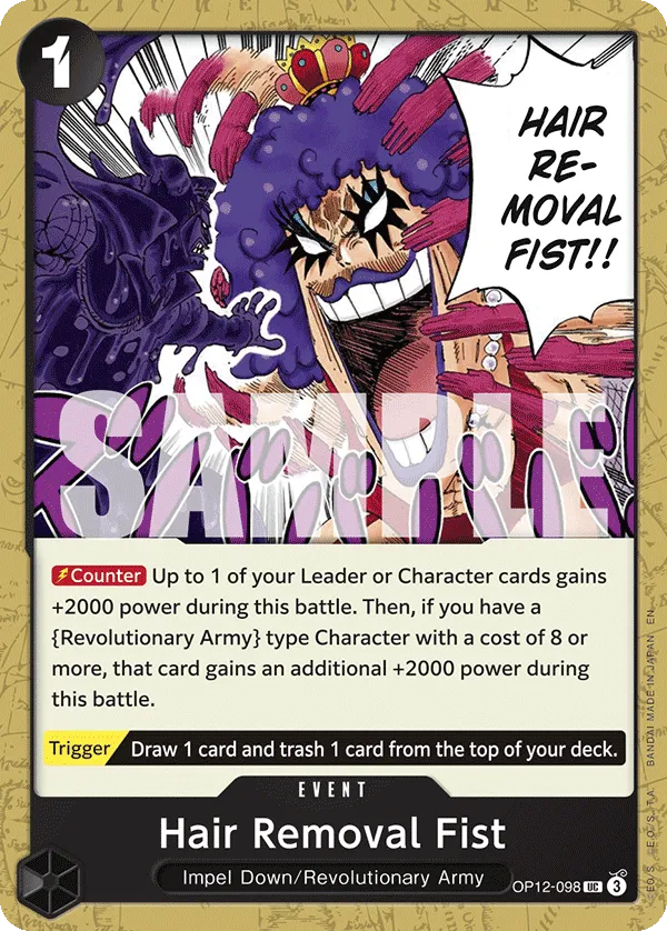 Hair Removal Fist · Legacy of the Master OP12-098/154