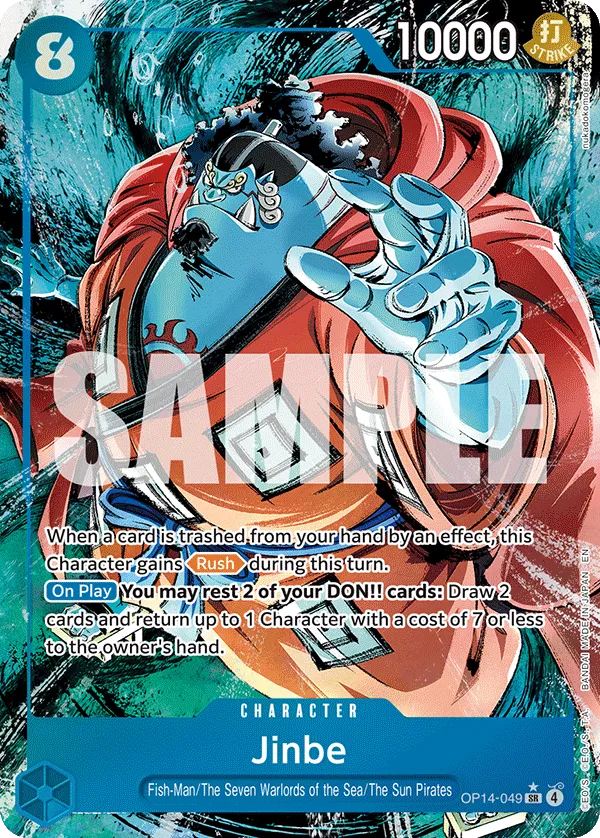 Jinbe - OP14-049 (Alternate Art) · The Azure Sea's Seven OP14-049/153