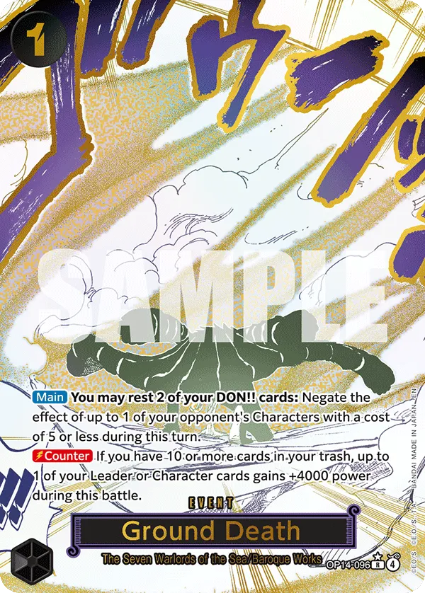 Ground Death (Alternate Art) · The Azure Sea's Seven OP14-096/153